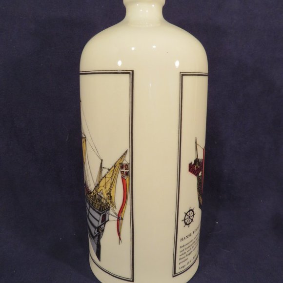 Vintage German Ceramic Bottle SHIPS Design 8.25" High (122C) - Picture 7 of 9